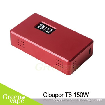 Cloupor 150w box mod 18650 26650 battery cloupor t8 2014 latest dna 30 box mod